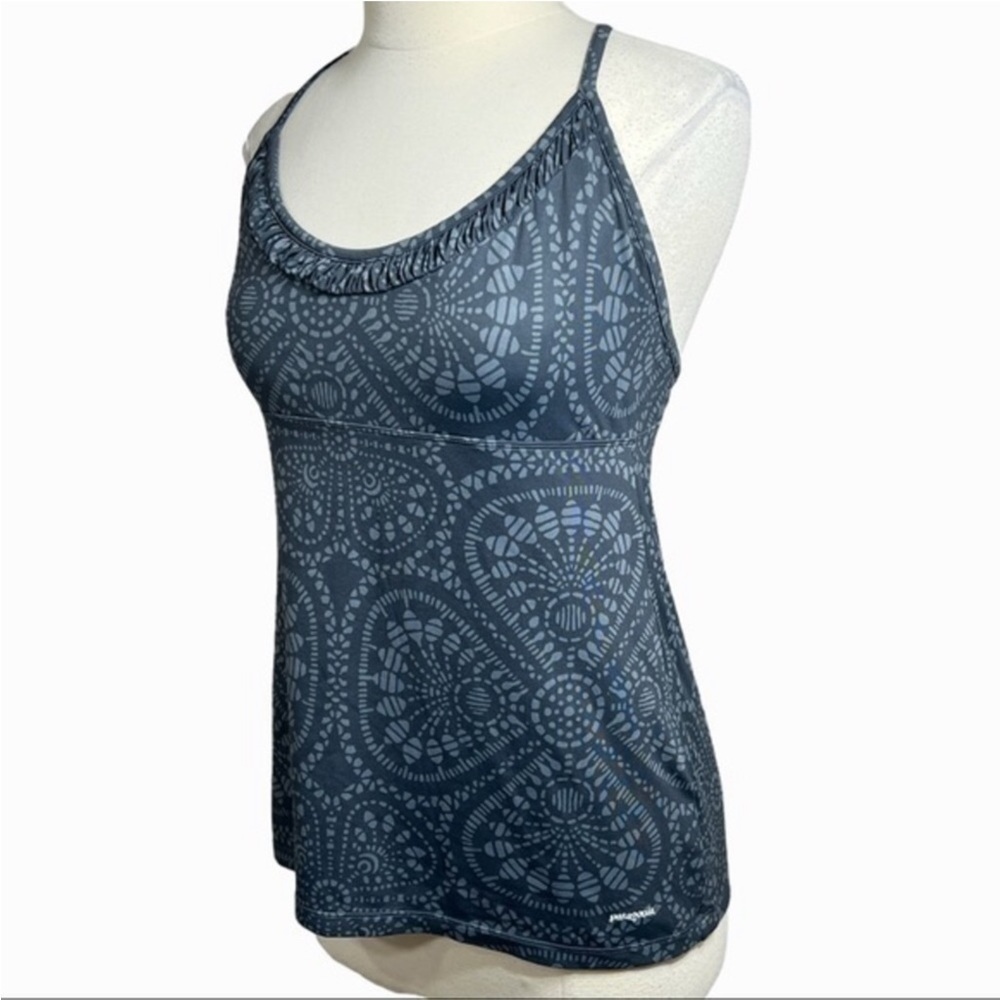 Patagonia Crisscross Tank Top Workout Yoga 2 Tone Gray